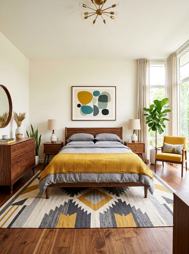 Mustard Yellow Throw Blanket - 30 bedroom bedding ideas