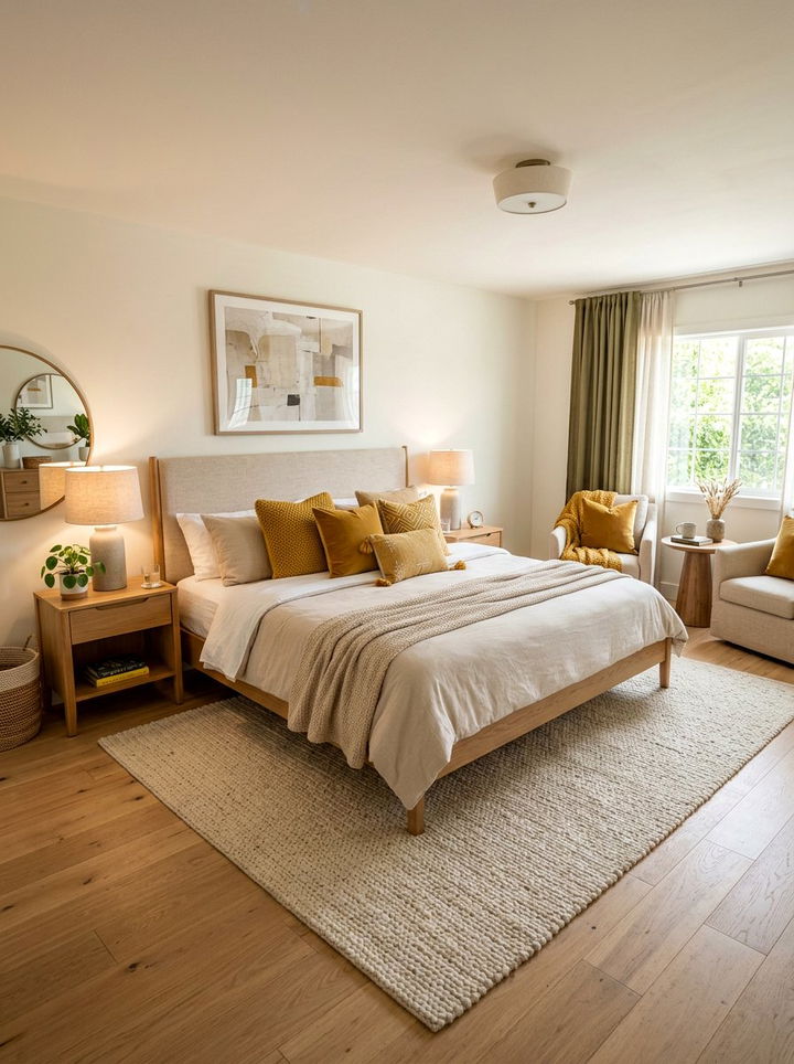 Mustard Yellow Throw Pillows - 30 mustard yellow bedroom ideas