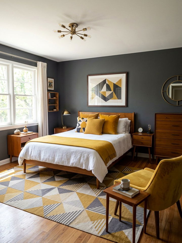 Mustard yellow bedroom - 30 summer inspired bedroom color ideas