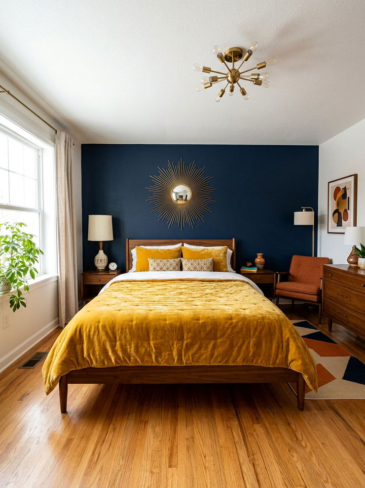 Mustard yellow velvet bedding - 30 bedroom velvet bedding ideas