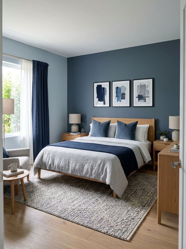 Muted Blue Bedroom - 30 muted tone bedroom ideas