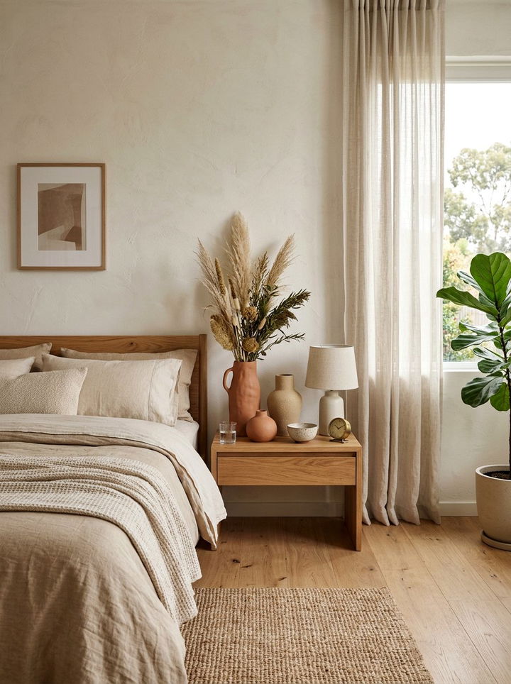 Muted Clay Ceramics - 30 warm toned bedroom ideas