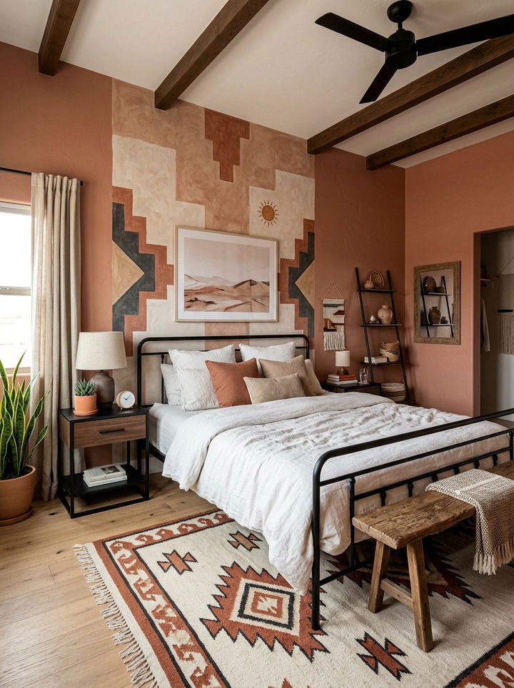 Muted Terracotta Bedroom - 30 serene bedroom color ideas