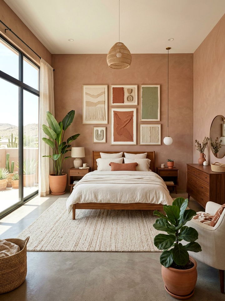 Muted Terracotta Bedroom - 30 relaxing bedroom color ideas