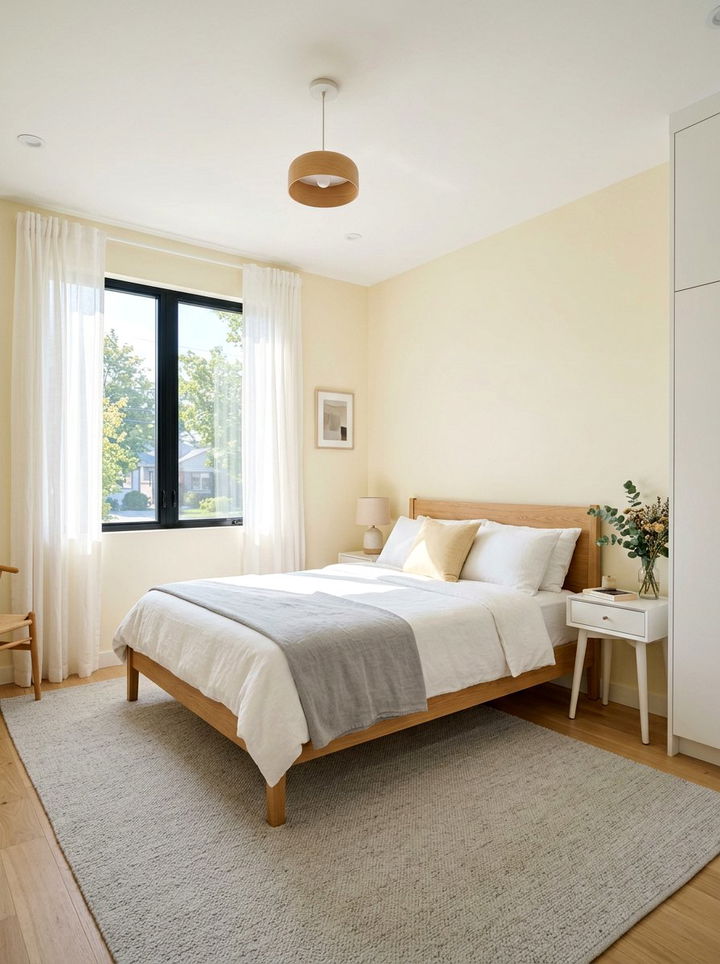 Muted Yellow Minimalist Bedroom - 30 minimalist bedroom color ideas