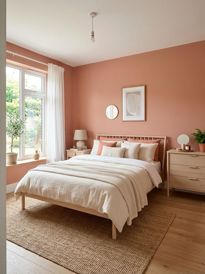 Muted coral bedroom - 30 coral bedroom ideas