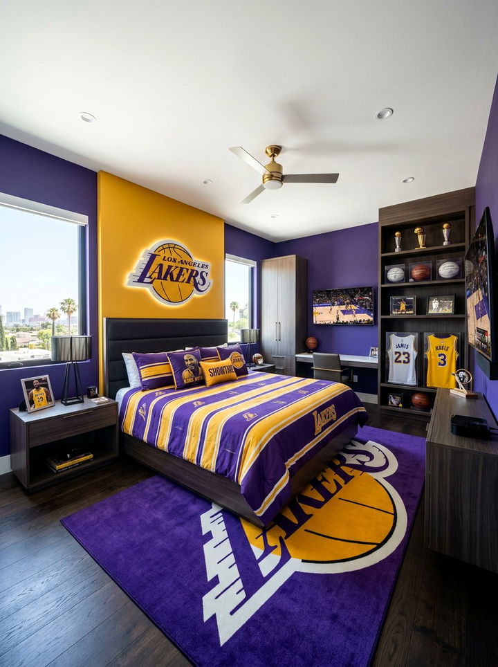 NBA Team Bedroom - 30 basketball bedroom ideas