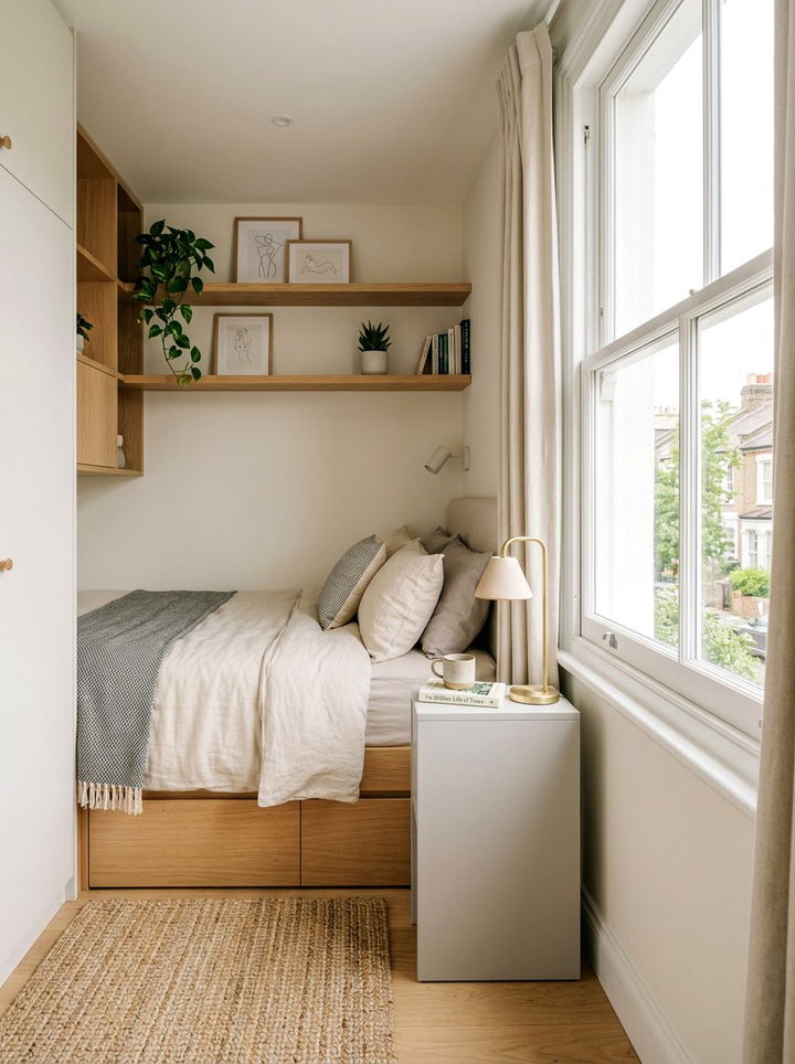 Narrow Bedside Table - 30 bedroom nightstands