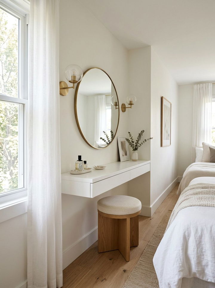 Narrow Space Vanity - 30 bedroom vanity ideas