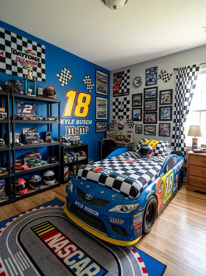 Nascar Racing Decor - 30 car themed bedroom ideas