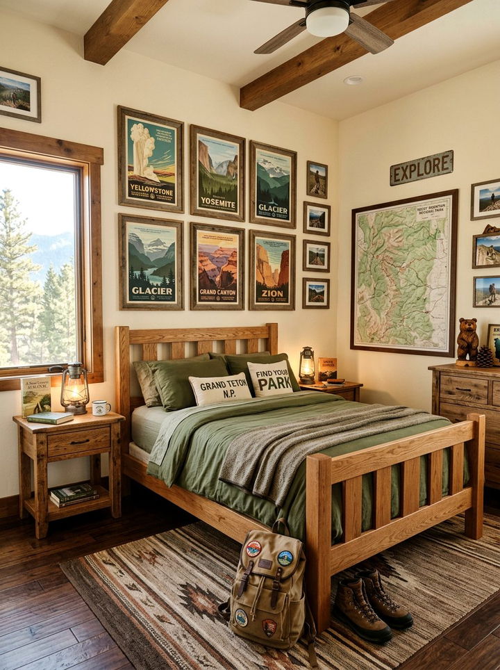 National Park Theme - 30 travel themed bedroom ideas