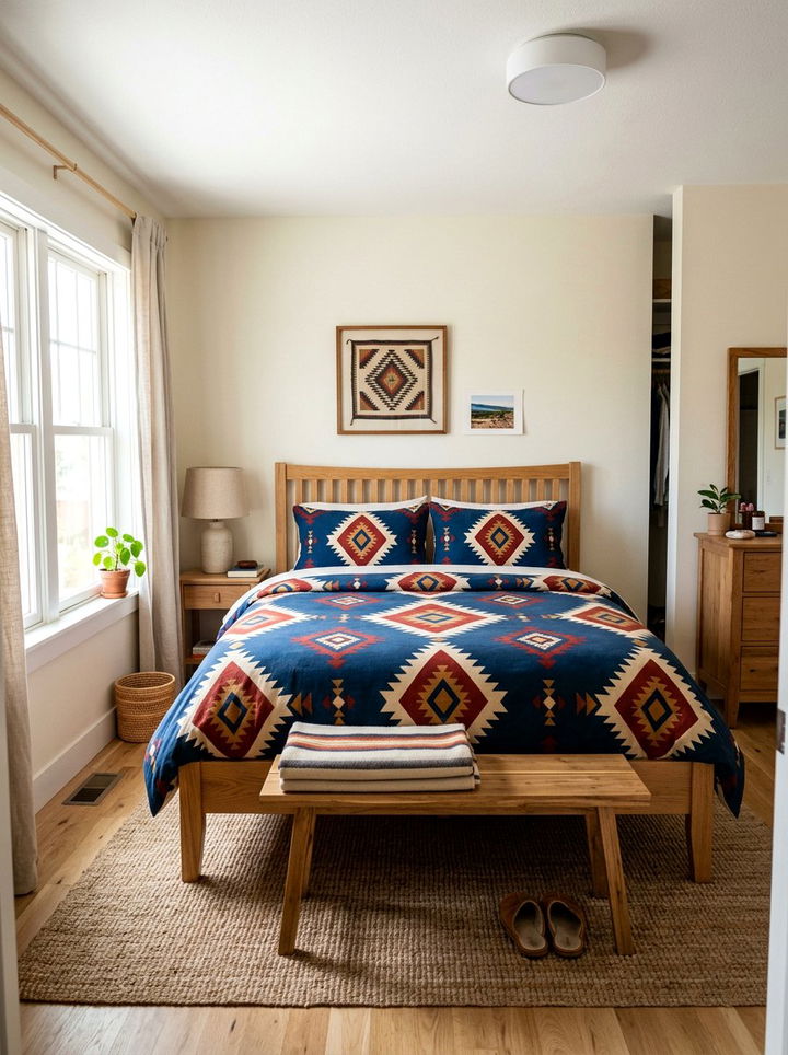 Native American Print Bedding Bedroom - 30 Southwestern bedroom ideas