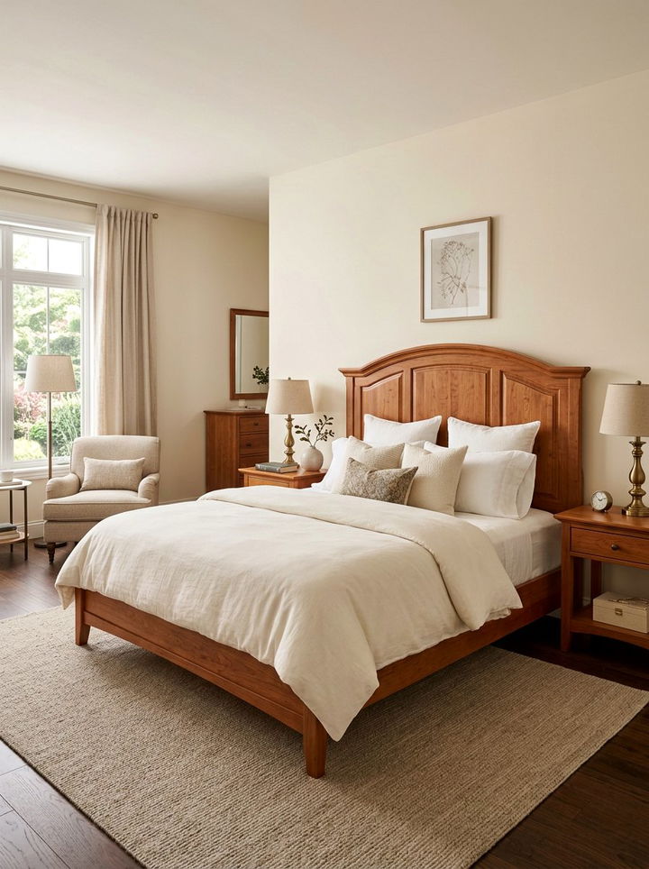 Natural Cherry Headboard - 30 bedroom wooden headboards