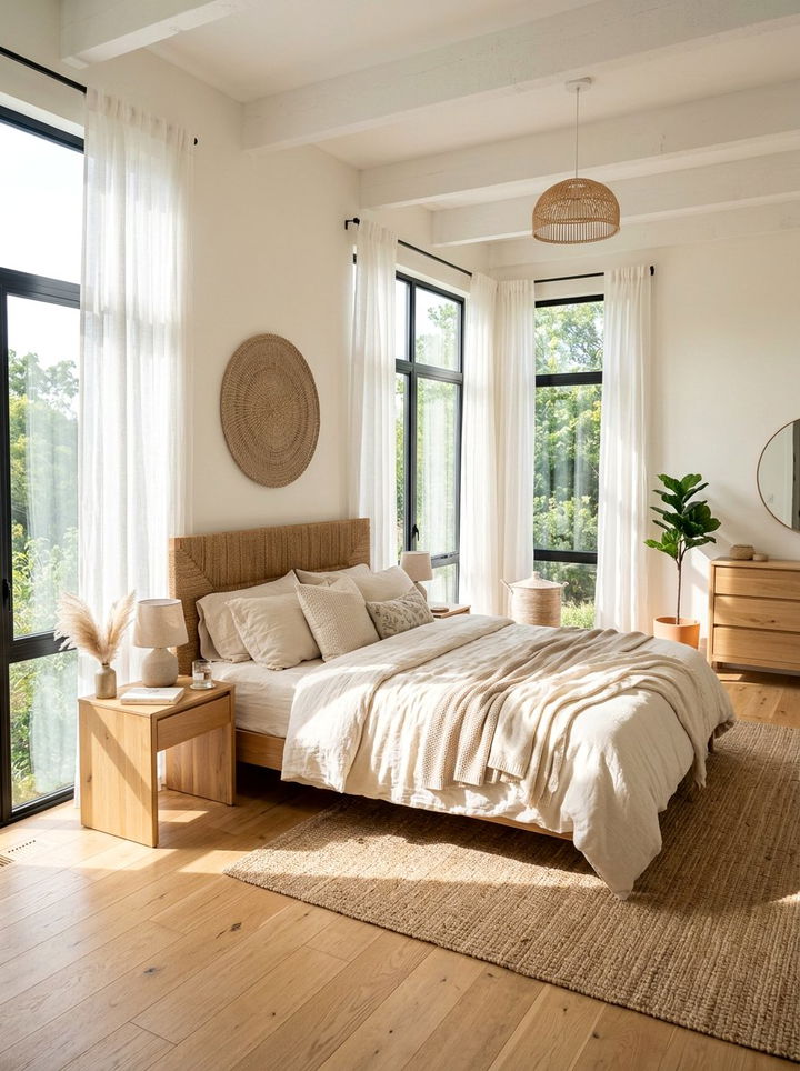 Natural Light Cream Bedroom - 30 bohemian cream bedroom ideas