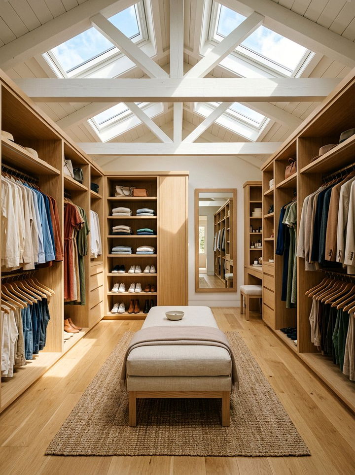Natural Light Through Closet Skylights - 30 bedroom closet lighting ideas