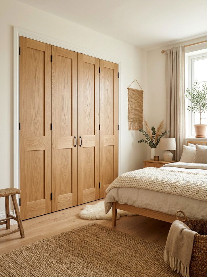 Natural Oak Bifold Door - 30 bedroom bifold doors