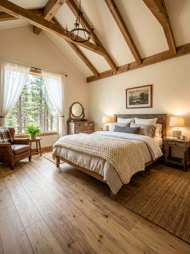 Natural Pine Vinyl Plank - 30 bedroom vinyl flooring ideas