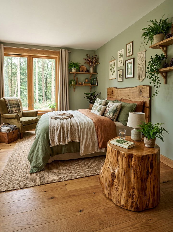 Natural Tree Stump - 30 bedroom nightstand alternatives