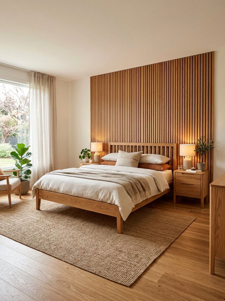 Natural Wood Accents - 30 boutique hotel bedroom ideas