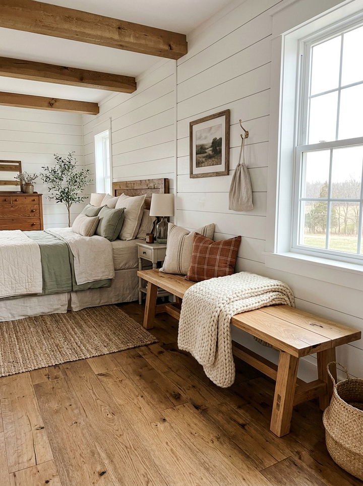 Natural Wood Bench - 30 bedroom end of bed benches