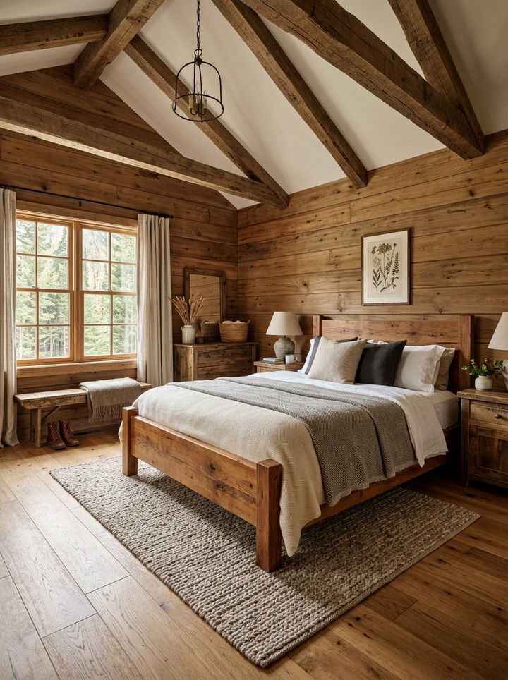 Natural Wood Cottage Bedroom - 30 cottage bedroom ideas