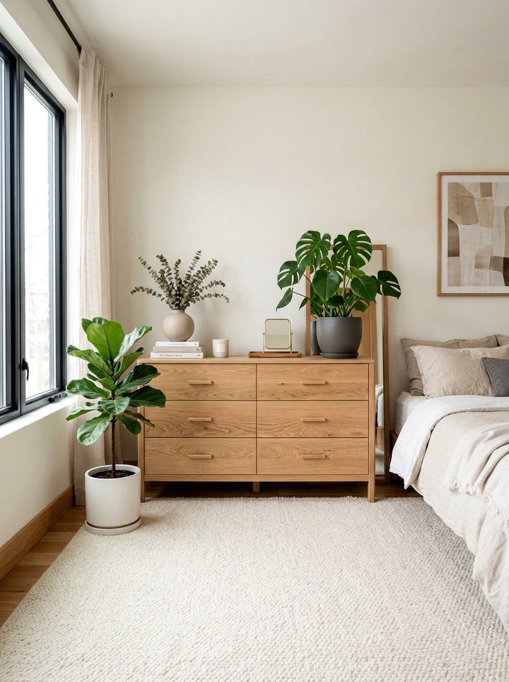 Natural Wood Wide Dresser - 30 bedroom wide dressers