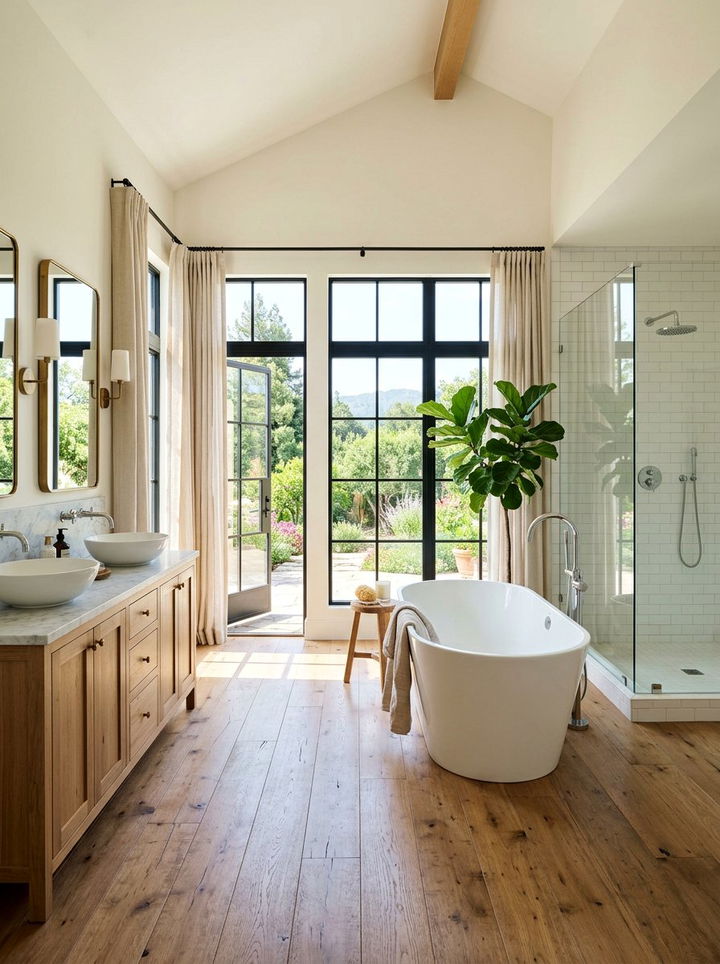 Natural light bathroom renovation - 30 bedroom to bathroom conversion ideas