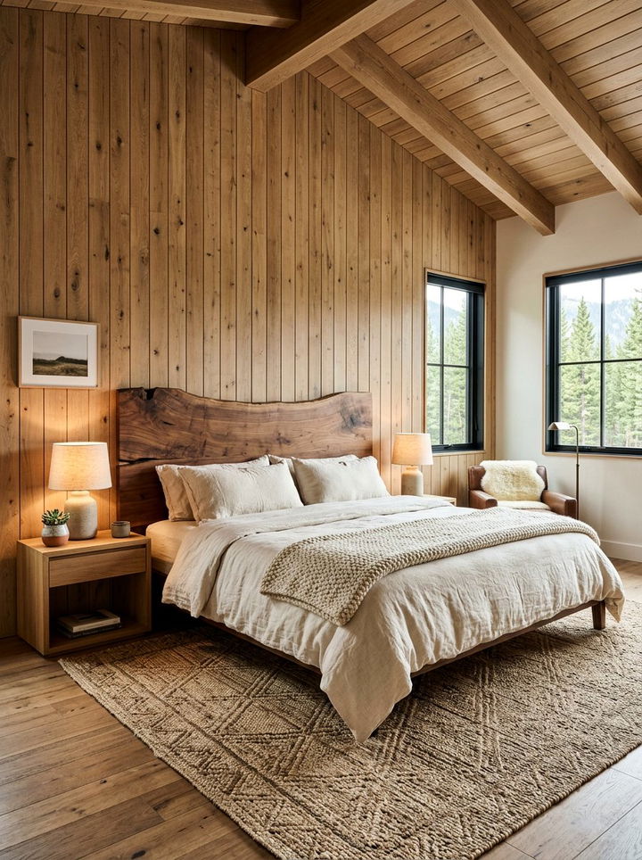 Natural wood bedroom - 30 earth tone bedroom ideas