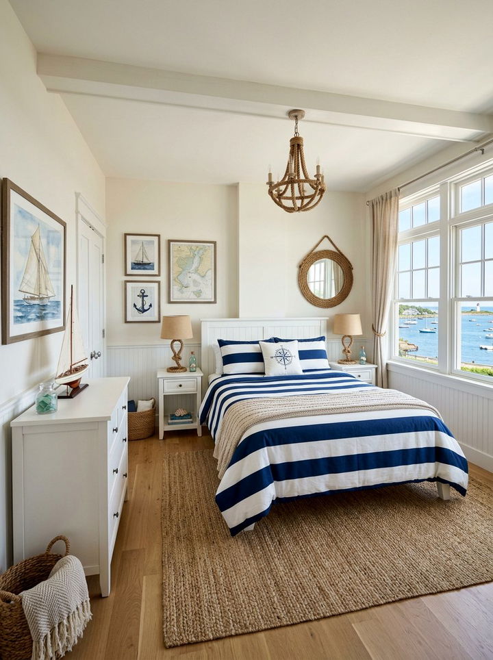 Nautical Coastal Style - 30 travel themed bedroom ideas