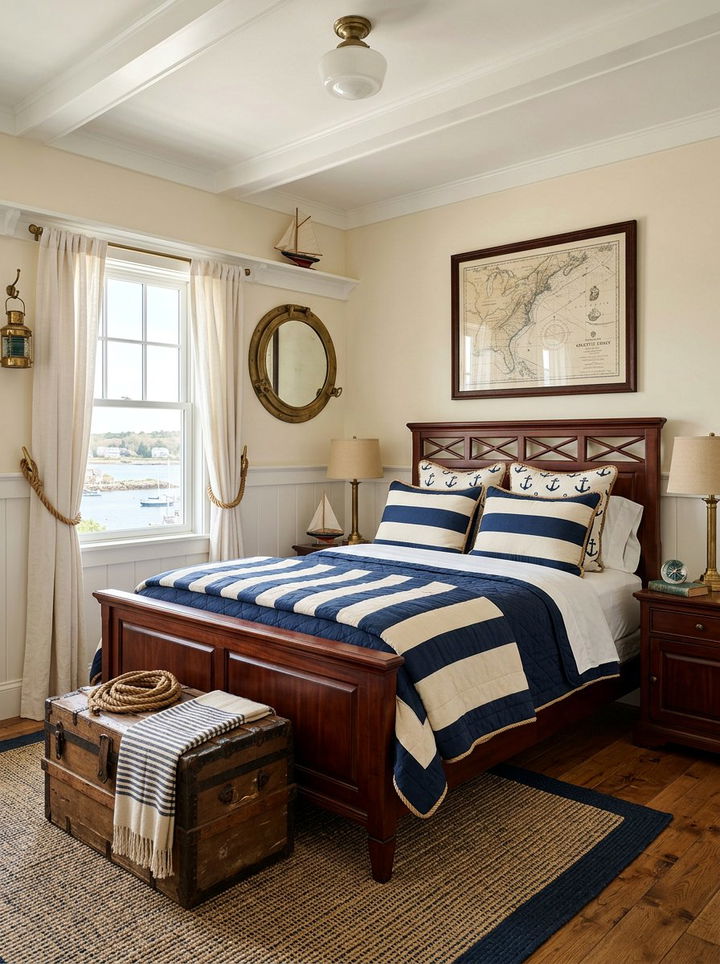 Nautical Theme Bedroom - 30 beach house bedroom ideas