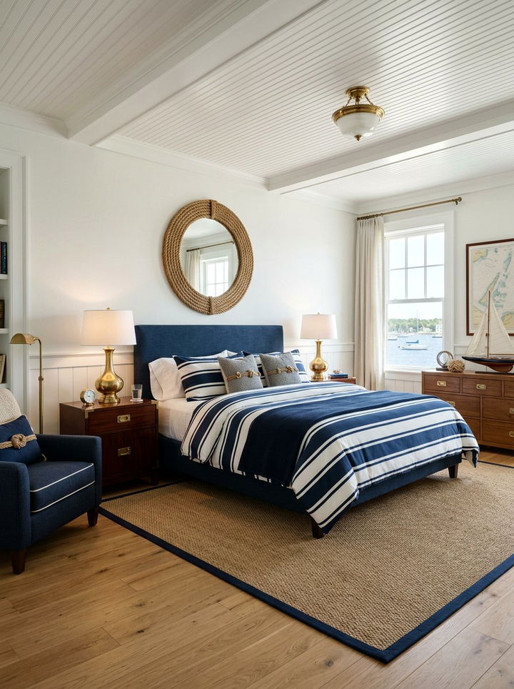 Nautical master bedroom - 30 lake house bedroom ideas