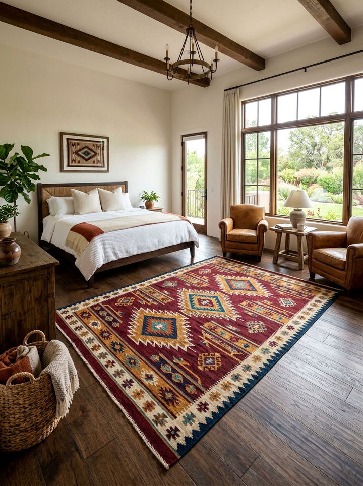 Navajo Rug Bedroom - 30 Southwestern bedroom ideas