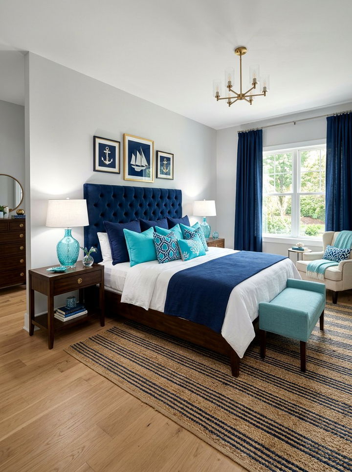 Navy And Aqua Bedroom - 30 aqua bedroom ideas