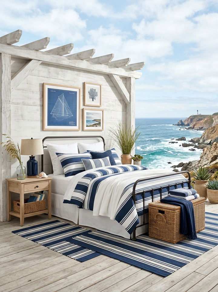 Navy And White Coastal Bedroom - 30 contemporary navy bedroom ideas