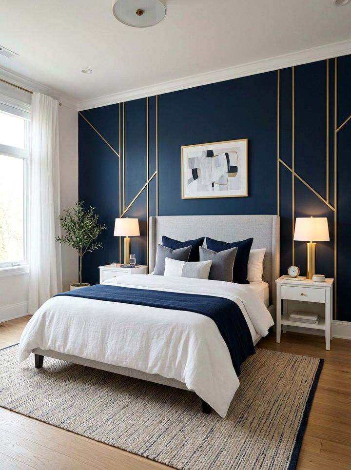 Navy Blue Accent Wall - 30 boys bedroom ideas