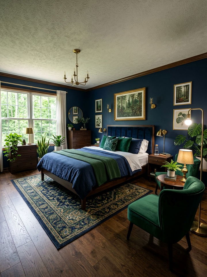 Navy Blue And Green Bedroom - 30 navy blue bedroom ideas