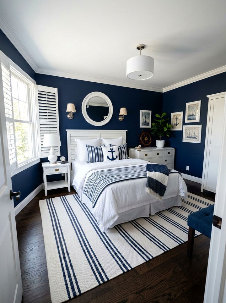 Navy Blue And White Bedroom - 30 modern navy bedroom ideas