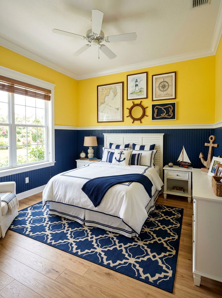 Navy Blue And Yellow Bedroom Walls - 30 bedroom yellow walls
