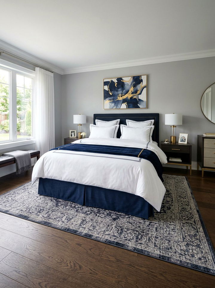 Navy Blue Bed Skirt - 30 bedroom bed skirts