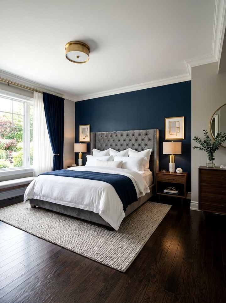 Navy Blue Bedroom - 30 bedroom color ideas