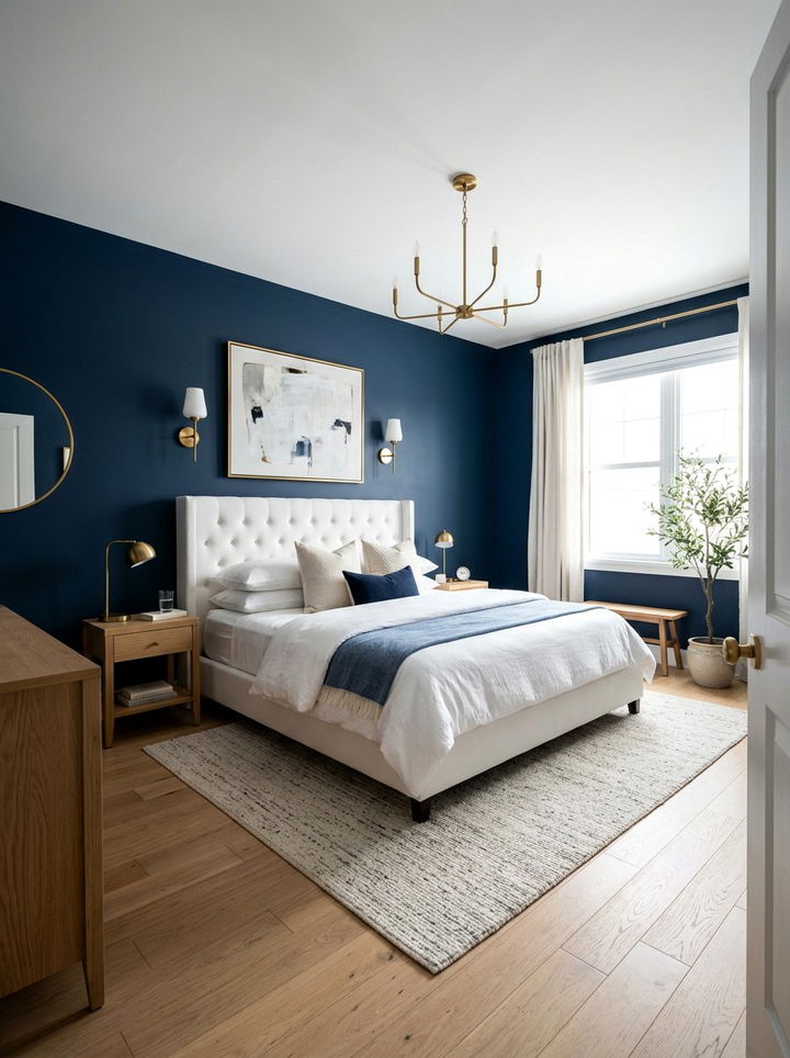 Navy Blue Bedroom - 30 masculine bedroom ideas