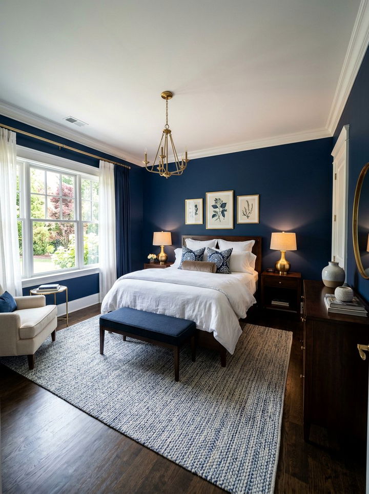 Navy Blue Bedroom - 30 newlywed bedroom ideas