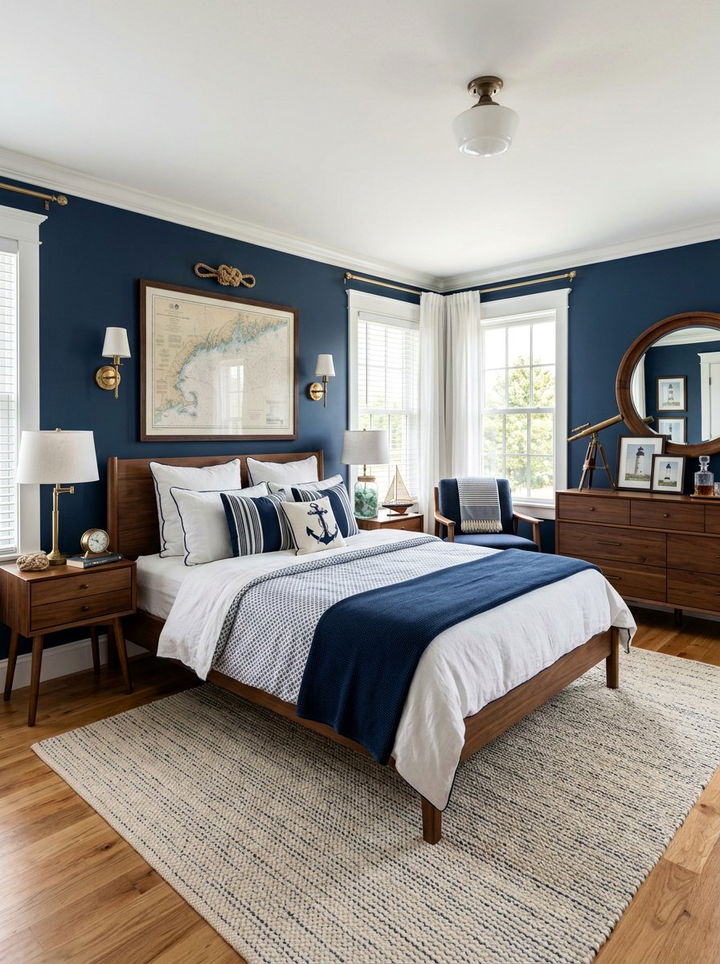 Navy Blue Bedroom - 30 weekend bedroom ideas