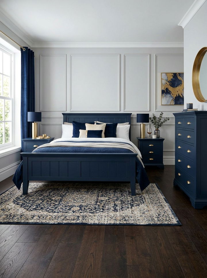 Navy Blue Bedroom Set - 30 bedroom sets