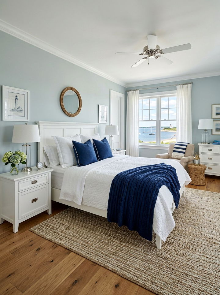 Navy Blue Cable Knit Throw - 30 bedroom chunky knit throws