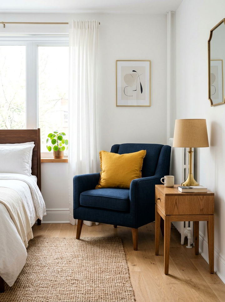 Navy Blue Chair - 30 bedroom accent chairs