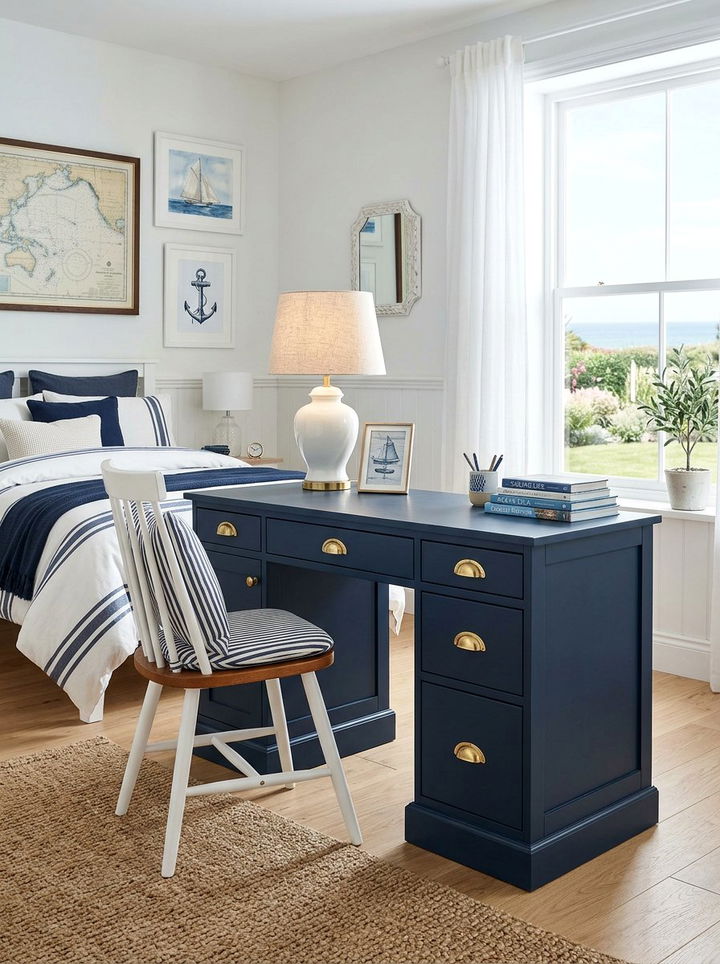 Navy Blue Desk With Drawers - 30 bedroom desk with drawers
