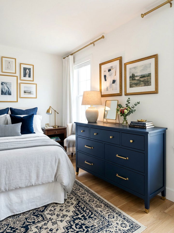 Navy Blue Dresser - 30 bedroom dresser ideas