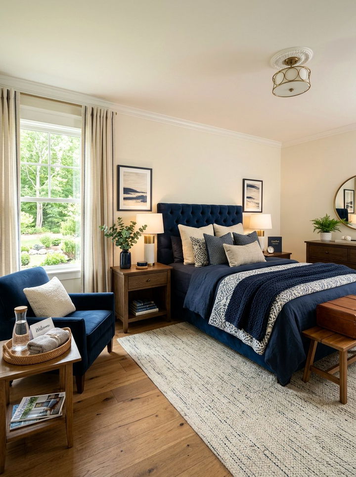 Navy Blue Guest Bedroom - 30 navy blue bedroom ideas
