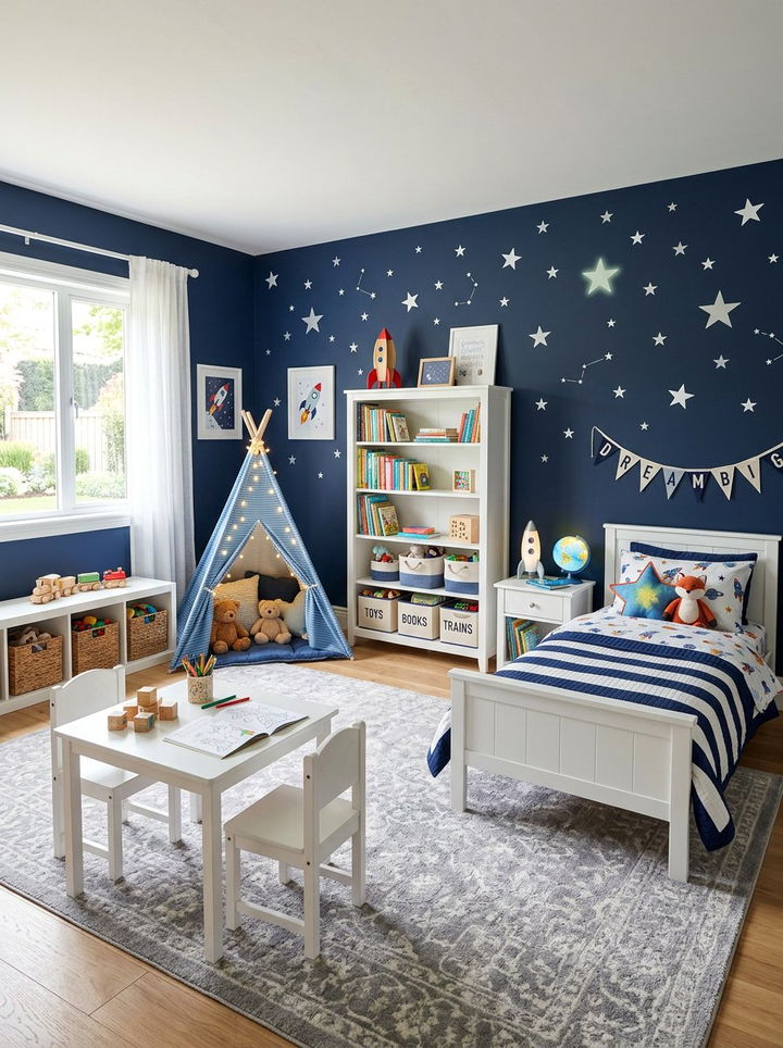 Navy Blue Kids Bedroom - 30 modern navy bedroom ideas